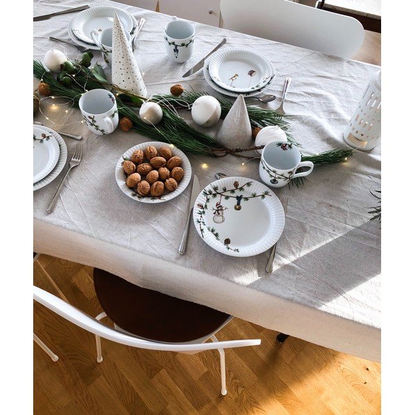 Valge portselanist taldrik jõulumotiiviga ø 22 cm Hammershøi Christmas – Kähler Design-image-2