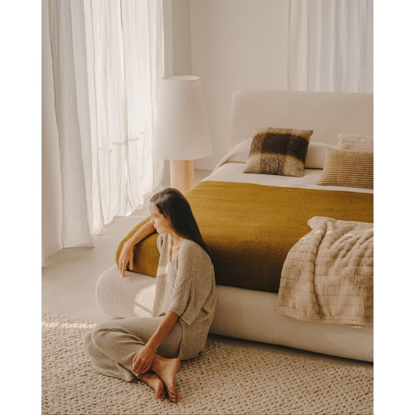 Villast ja segakiududest kootud tekk 130x170 cm Melany - Kave Home-image-3