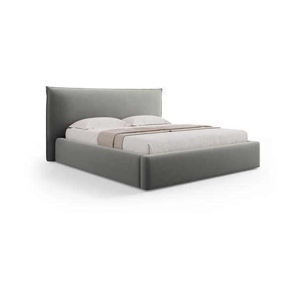 Hall polsterdatud kaheinimesevoodi koos voodipõhja ja panipaigaga 180x200 cm Elio - Milo Casa-image-4