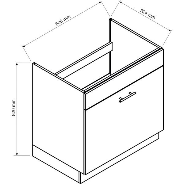 Köögivalamu kapp (laius 80 cm) Nico - STOLKAR-image-2