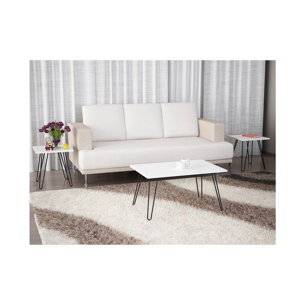 Sada 3 bílých konferenčních stolků Seren-image-3