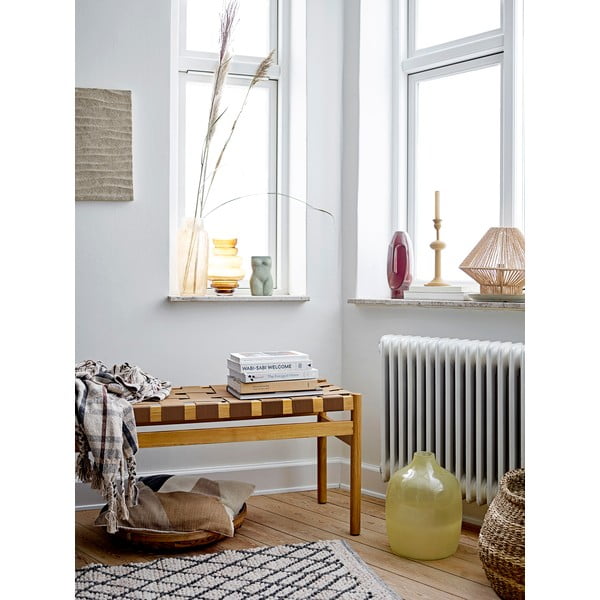 Kollane metallist küünlajalg, kõrgus 26 cm Indica - Bloomingville-image-1