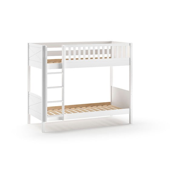 Valge männipuidust laste narivoodi koos panipaigaga 90x200 cm SCOTT – Vipack-image-2