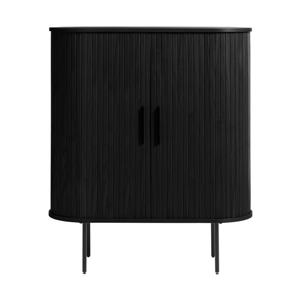 Must tamme dekoratsiooniga kapp 100x118 cm Nola - Unique Furniture