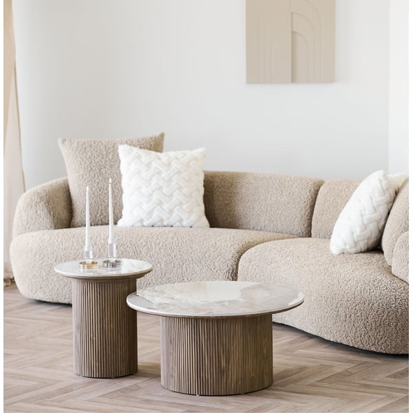 Ümmargune abilauake marmorimustriga plaadiga ø 45 cm Athens – House Nordic-image-1