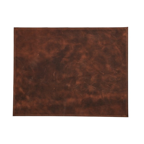 Sada 4 světle hnědých kožených prostírání Furnhouse Doha, 45 x 35 cm