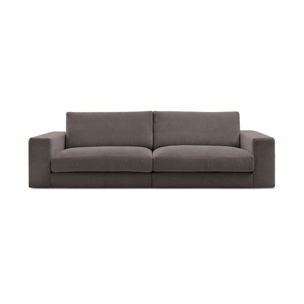 Hallikaspruun velvetist diivan 274 cm Leonard - Bobochic Paris
