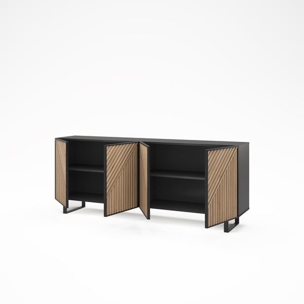 Must tammespoonist kummut 201x80x40 cm Alana - Marckeric-image-4