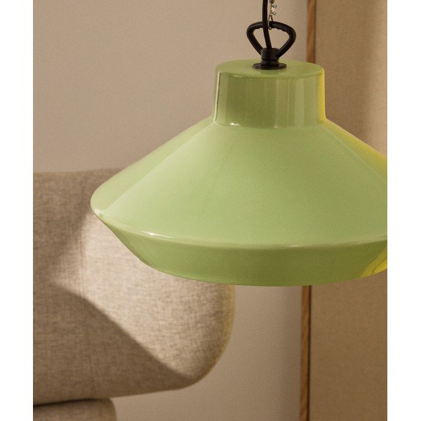 Heleroheline ripplamp keraamilise varjuga, ø 31 cm Portol - Kave Home-image-2