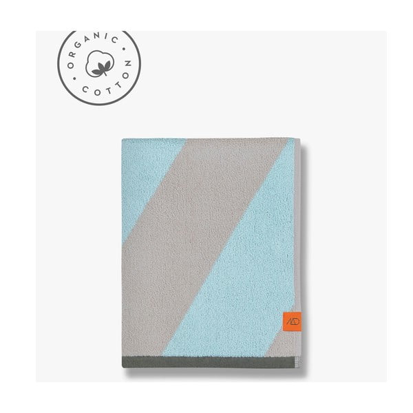 Sinine-hall froteerätik orgaanilisest puuvillast 70x133 cm Diagonal - Mette Ditmer Denmark-image-4