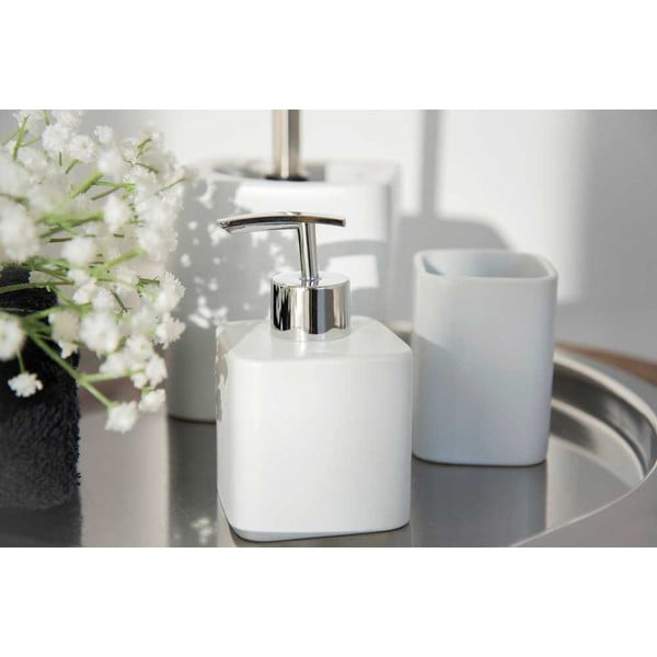 Valge keraamiline seebidosaator 290 ml Hexa - Wenko-image-1