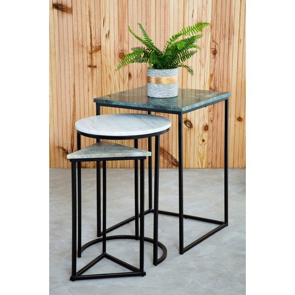 Abilauad komplektis 3 tk marmorist pealispinnaga 40x40 cm Mandoli - Premier Housewares-image-1