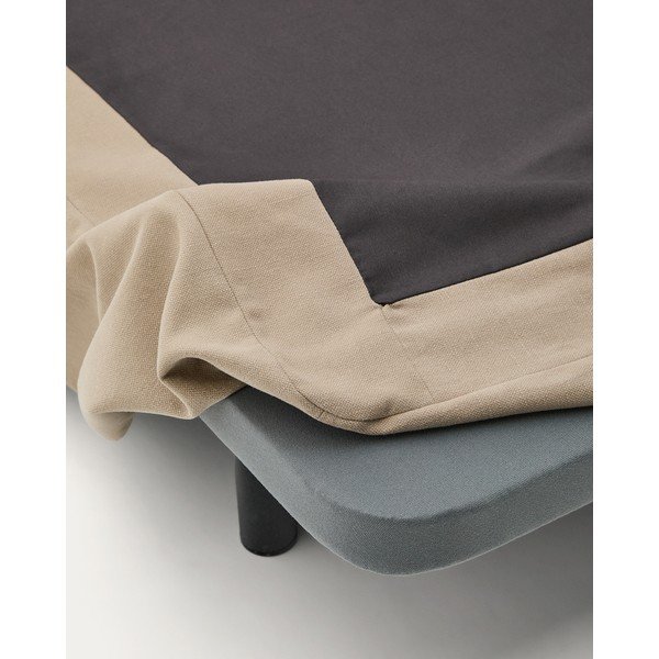 Taupepruun polsterdatud üheinimesevoodi ilma peatsita 90x200 cm Jaira - Kave Home-image-3