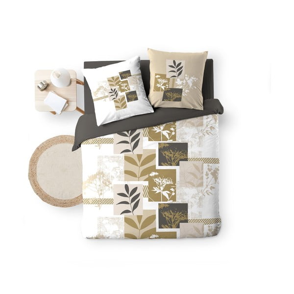 Valge-pruun puuvillane voodipesu kaheinimese-/lisavoodile 240x220 cm Utopia - douceur d'intérieur-image-4