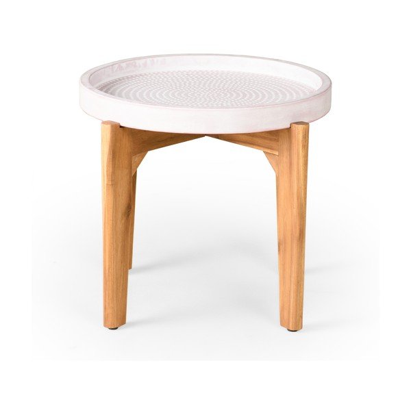 Roosa betoonplaadiga aialaud Bari, ø 55 cm - Bonami Selection-image-1