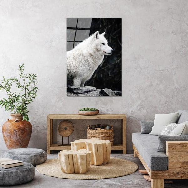 Klaasist maal 70x100 cm White Wolf - Wallity-image-3