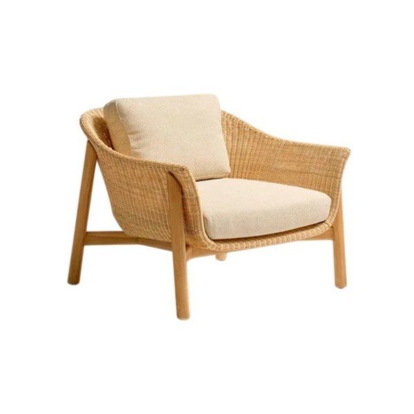 Helehall/naturaalne polsterdatud aiatool Galea - Kave Home