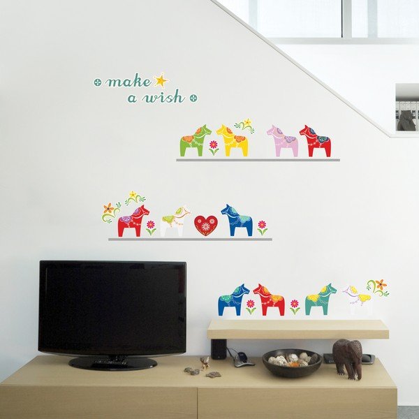 Kleebis Fanastick Väikesed värvilised hobused - Ambiance-image-1