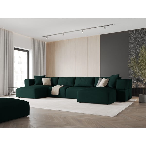 Roheline U-kujuline diivan Esther - Milo Casa-image-1