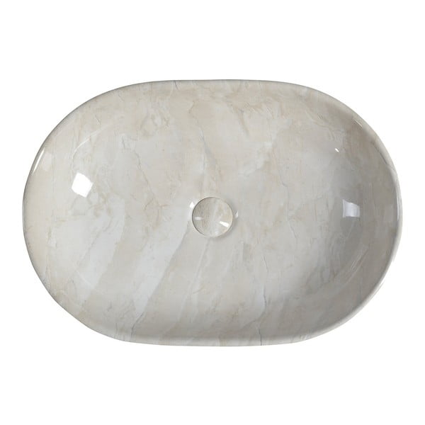 Beež keraamiline valamu 59x42 cm Dalma - Sapho-image-3