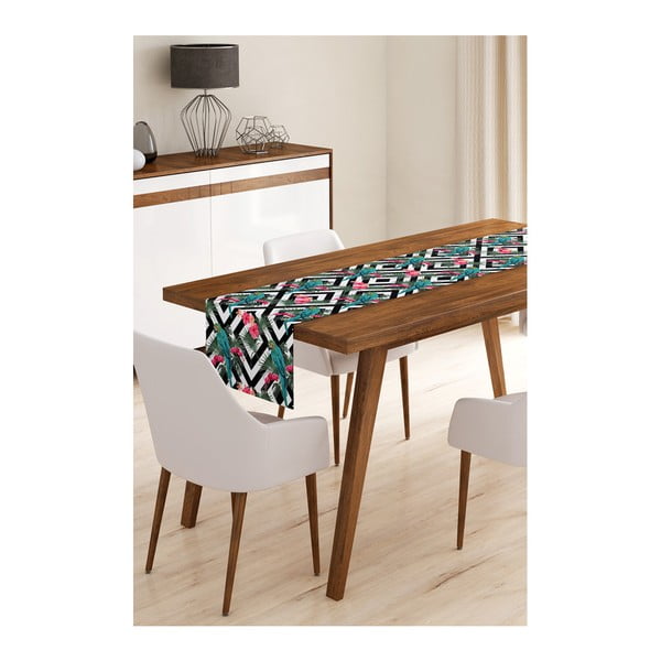 Běhoun na stůl z mikrovlákna Minimalist Cushion Covers Parrot Stripes, 45 x 145 cm