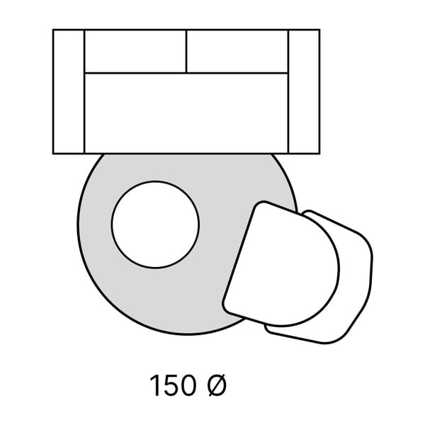 Valge villane vaip 150x150 cm Olsen - Asiatic Carpets-image-2