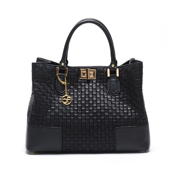 Kožená kabelka Coge, černá