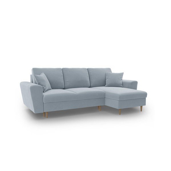 Helesinine sametist panipaigaga nurgadiivanvoodi Kyoto - Cosmopolitan Design-image-1