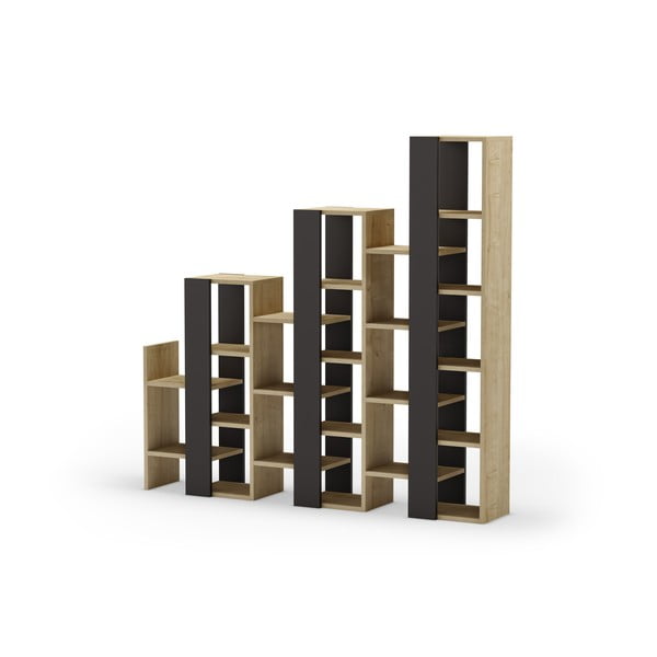 Must-tammedekooriga riiul 158x151 cm Anissa - Marckeric-image-3