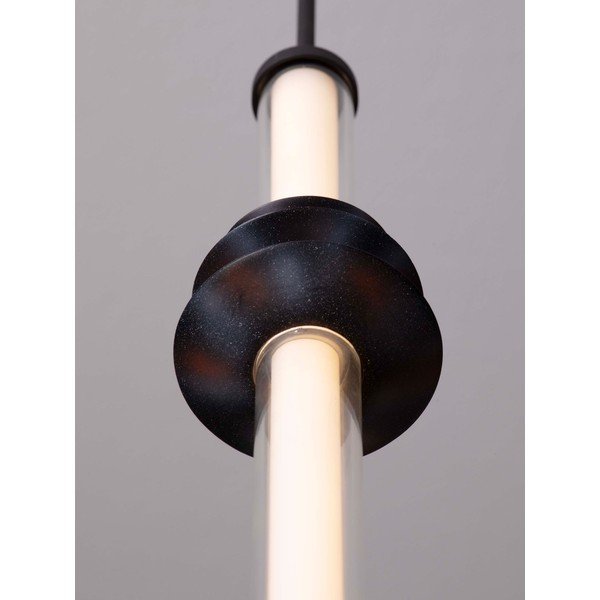 Mattmust keraamiline hämardatav LED-rippvalgusti akrüülklaasist varjuga, ø 8 cm Stalactite - Nova Luce-image-2