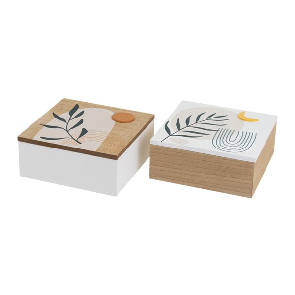 Dekoratiivsed hoiukarbid kaantega 2tk komplektis ø 20x8,5 cm - Casa Selección