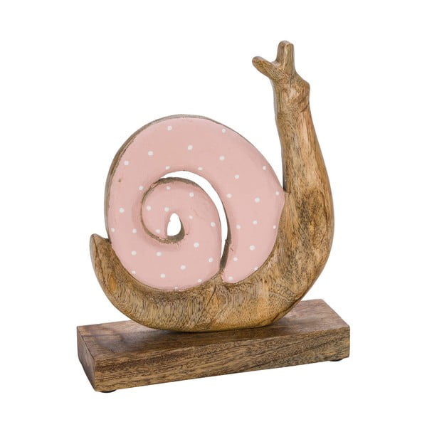 Dřevěná velikonoční dekorace s růžovými detaily Ego Dekor Snail