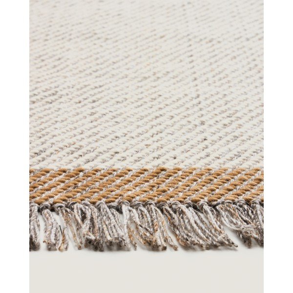 Kreem käsitsi kootud villane vaip 200x300 cm Brina - Kave Home-image-3