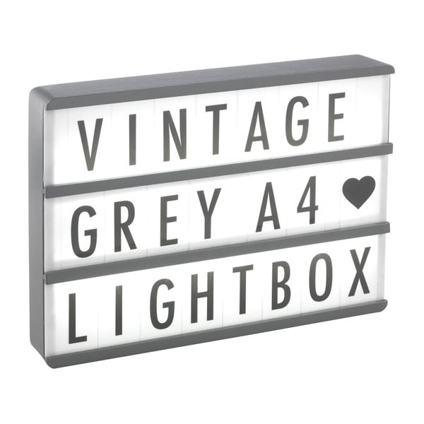 Světelný box s 85 znaky Gingersnap Grey Wood A4