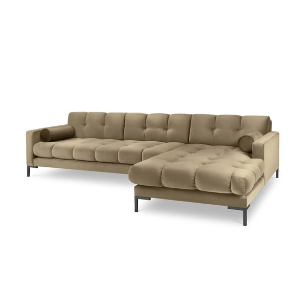 Beež sametist nurgadiivan , paremas nurgas Bali - Cosmopolitan Design-image-2