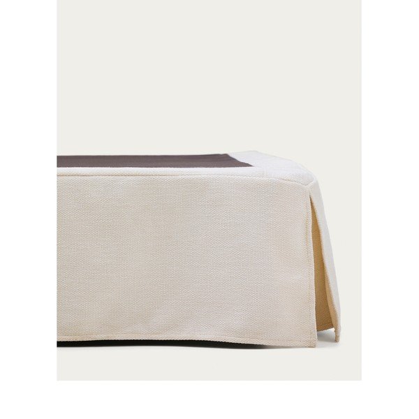 Valge polsterdatud üheinimesevoodi ilma peatsita 90x200 cm Jaira - Kave Home-image-4