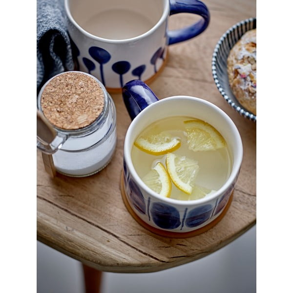 Valged-sinised keraamilised kruusid, 3 tk komplektis, 450 ml Linora - Bloomingville-image-1