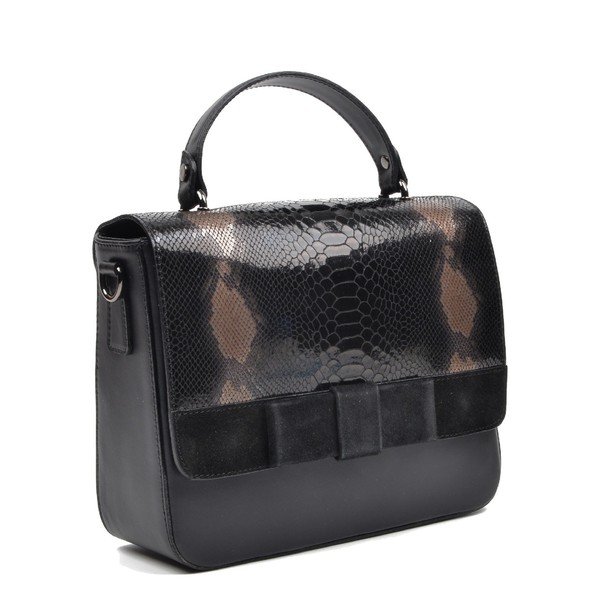 Černá kožená kabelka Mangotti Bags Andrea-image-3