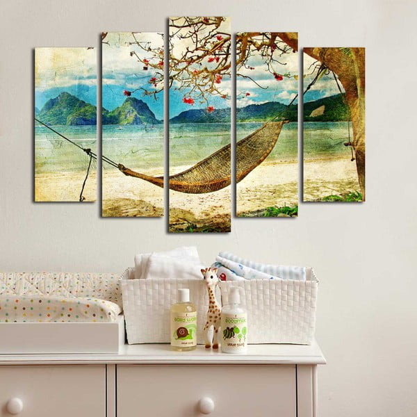 Mitmest osast koosnev maaling Varjupaik, 105 x 70 cm - Wallity-image-1