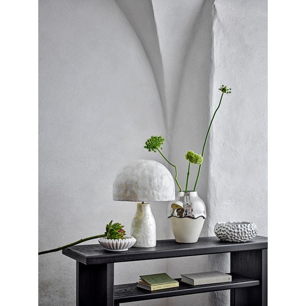 Kreemikas/hõbedane kivikeraamiline vaas (kõrgus 26 cm) Silvio - Bloomingville-image-1