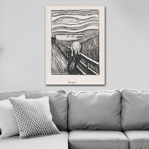 Maal 70x100 cm Edvard Munch Sketch - Wallity-image-1