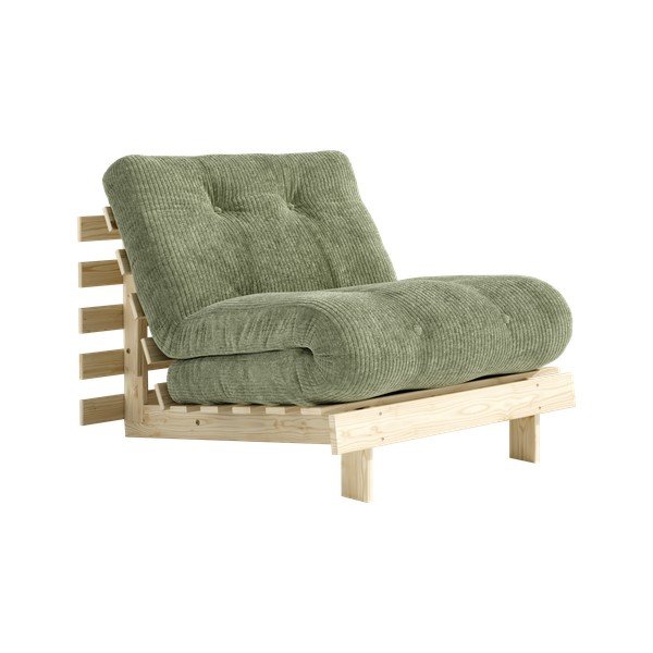 Roheline kokkupandav velvetist futontool Roots - Karup