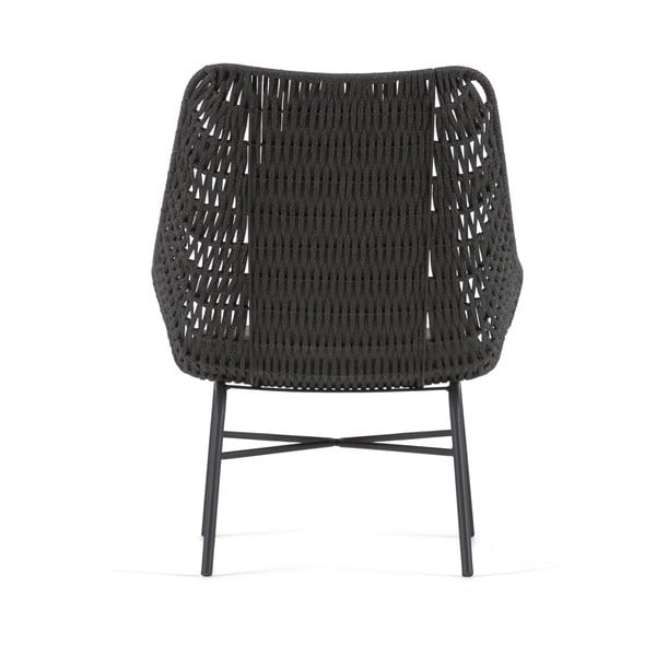 Must käsitsi kootud välistool Abeli - Kave Home-image-3