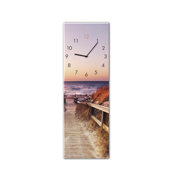 Nástěnné hodiny Styler Glassclock Sunset, 20 x 60 cm