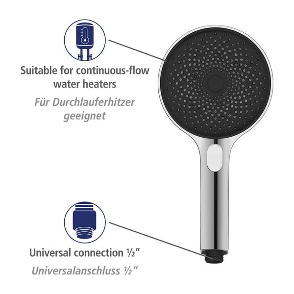 Roostevabast terasest dušikomplekt läikiv hõbedane 120 cm Soft Water - Wenko-image-4