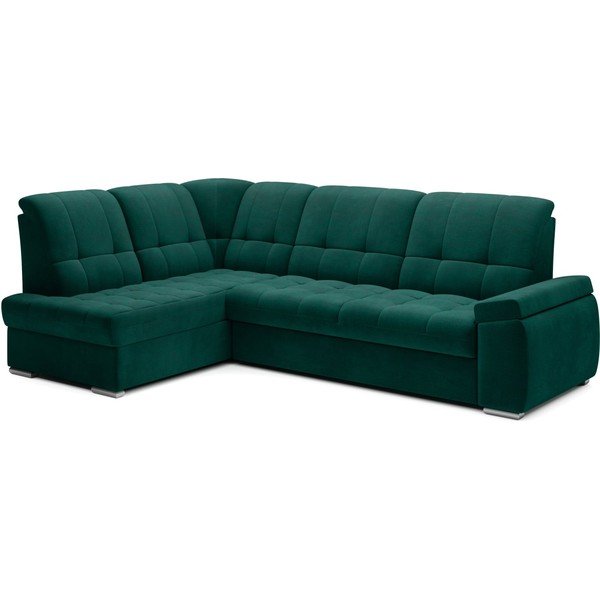 Roheline sametist lahtikäiv/sahtliga nurgadiivan (vasak nurk/L-kujuline) Sado – ELTAP-image-2