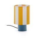 Kollane-sinine lauavalgusti tekstiilist varjuga (kõrgus 25 cm) Ciral - Kave Home