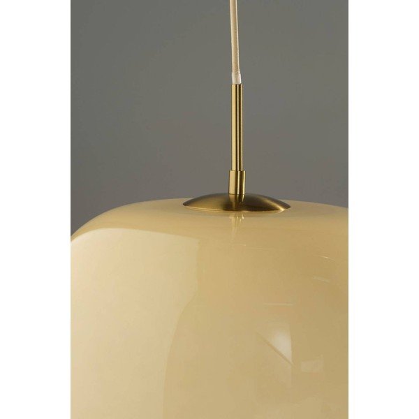 Kreemikas/messingvärvi klaasist hämardatav rippvalgusti ø 35 cm Artut - Jotex-image-3