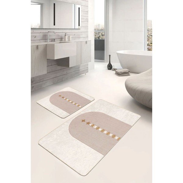 Beežid sametist vannitoamatid 2tk komplektis 60x100 cm - Mila Home-image-4