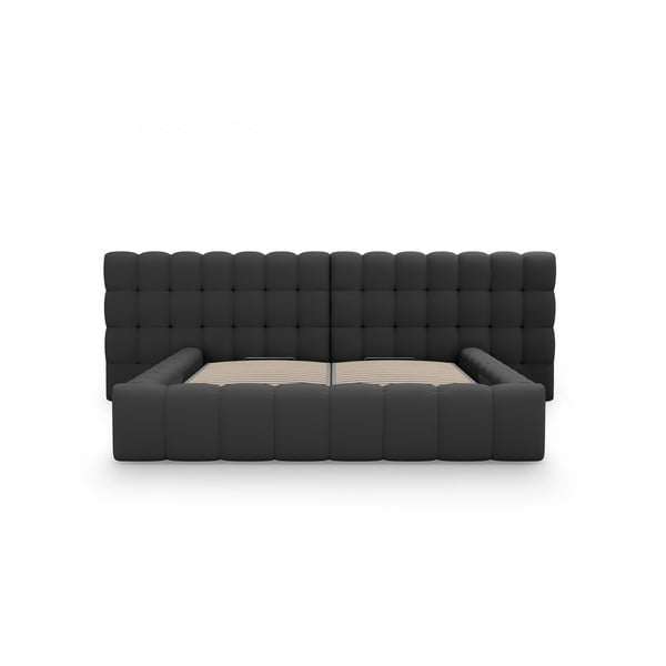 Must kaheinimesevoodi koos panipaigaga 200x200 cm Mamaia - Micadoni Home-image-4